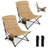 2 PCS Portable Folding Camping Chair with 500 LBS Support Side Pocket and Carry Bag-1783863122