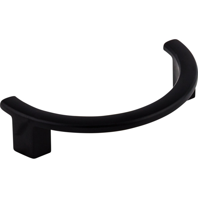 Half Circle Open 3 1/2" Center to Center Finger pull, Black