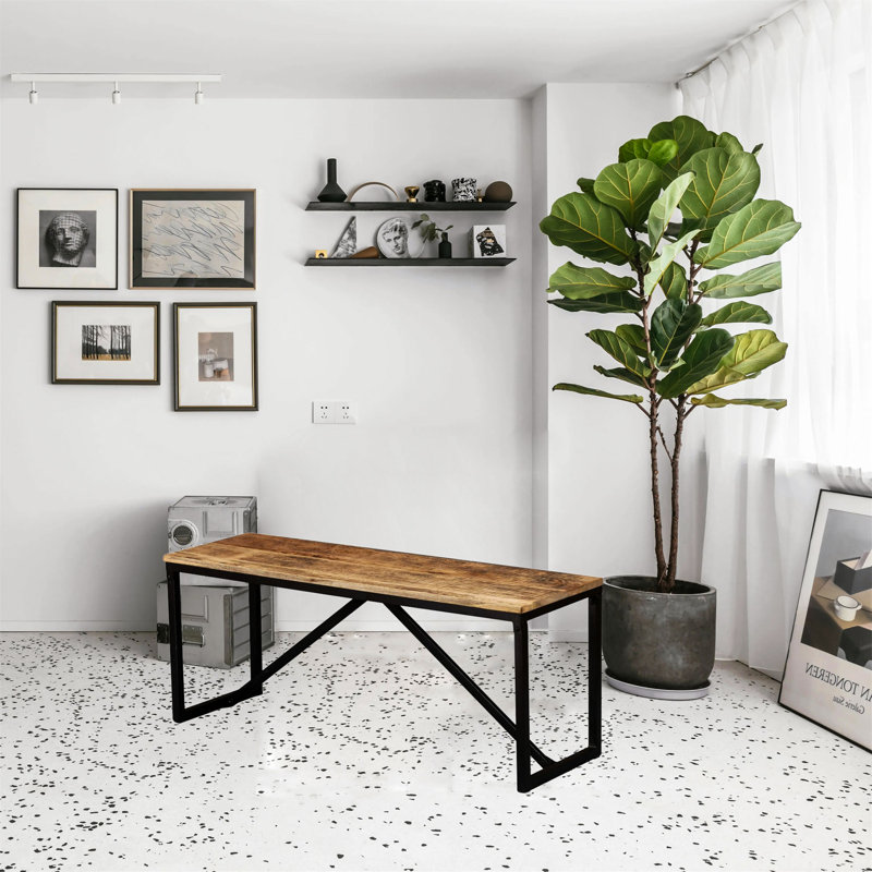 Macalester Solid Wood Bench, H45 x W109.8 x D34.7 cm
