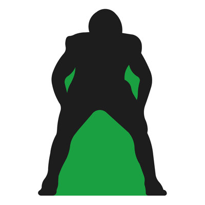 Linebacker Football Silhouette Cardboard Cutout Standup