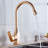 Contemporary White & Gold Bronze Vessel Basin Faucet – Modern Single Handle Bath Tap by Juno
