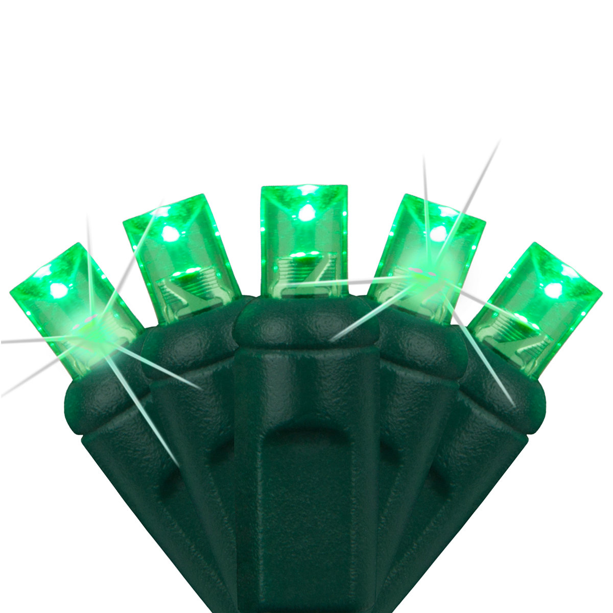 17' LED Twinkle String Lights, Green