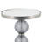 Modern Mirrored Top Side Table with Metal Base Contemporary Orb Accent Table-336233578-342056103
