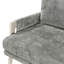 Chaise Modern Home, revêtement en chenille, structure en bois massif, hauteur des accoudoirs de 23,5 po, gris brunâtre, siège d'appoint contemporain d'une capacité de 300 lb, tissu, largeur de 29,5 po-1368419624