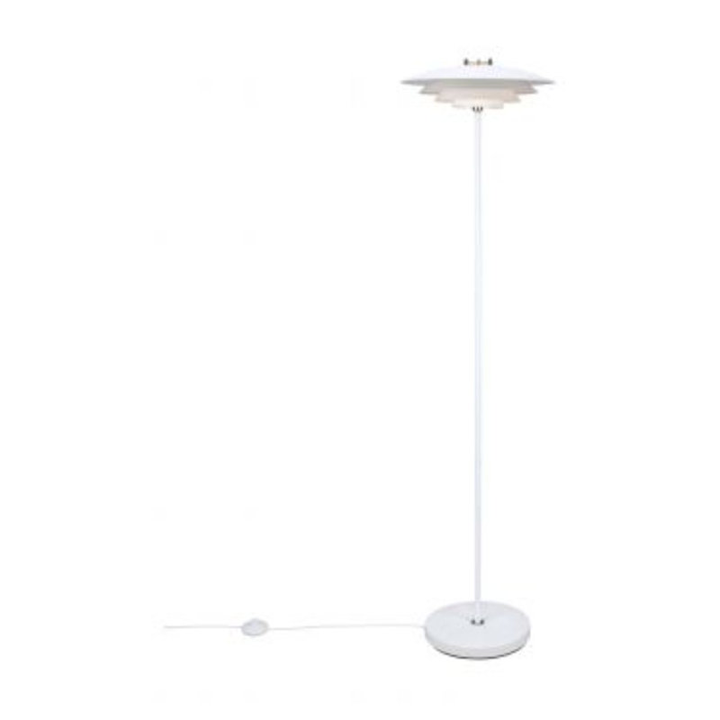 150cm Traditional Floor Lamp, White, White