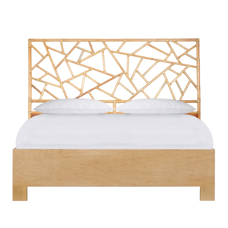 Tiffany Low Profile Bed, King, Natural