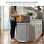 Grande poubelle de cuisine en acier inoxydable 19 gallons avec couvercle à fermeture douce et rebord à collerette-106273490