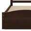 Lit plateforme simple avec rangement en bois massif Granita-507456208