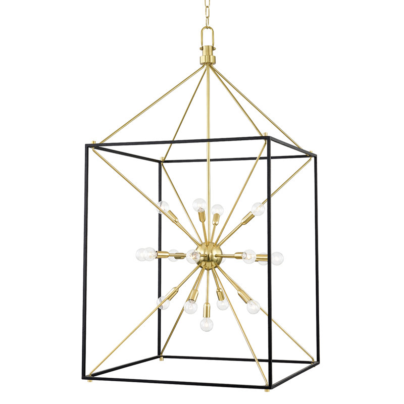 Glendale 25 Light Lantern, Aged Brass