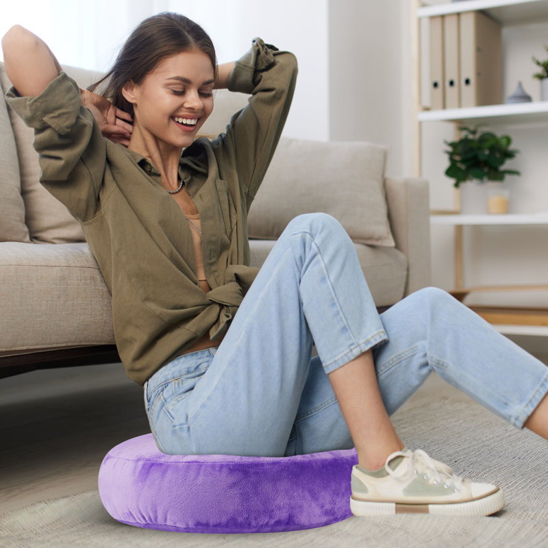  Housse de coussin rond et insert, Mauve