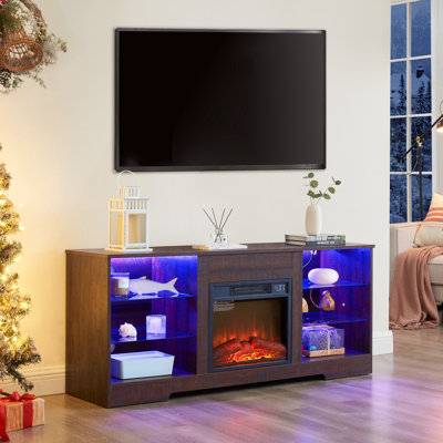 Meuble télé avec foyer électrique Abertamy