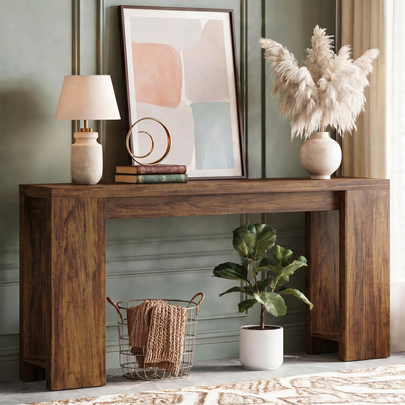Console 70,9 po pour vestibule, Rustic Brown