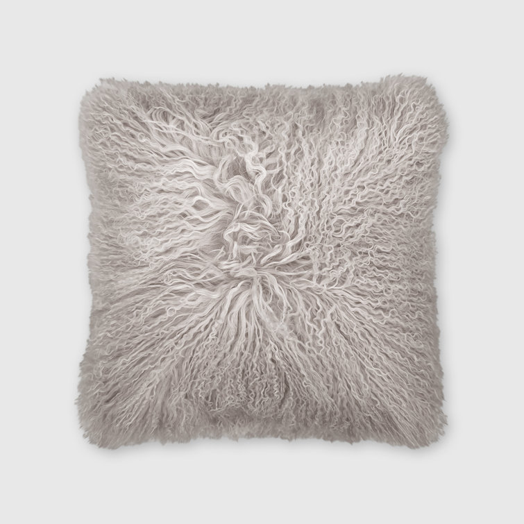 Mongolian Brown Sheepskin Fur Throw Blanket + Reviews