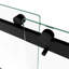 Porte de douche noire matte - Bypass coulissant avec quincaillerie en verre trempé de 5/16 po, Collision, Nano facile à nettoyer, quincaillerie transparente ouverte à gauche ou à droite 6074-121157486