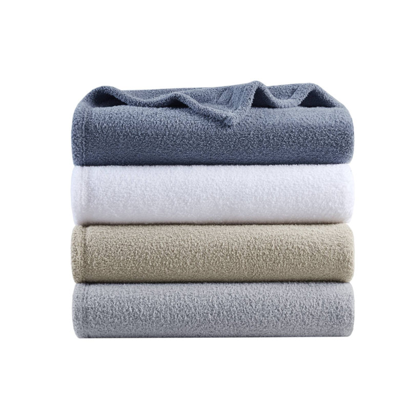 Gray Full Size Knitted Machine Washable Blanket