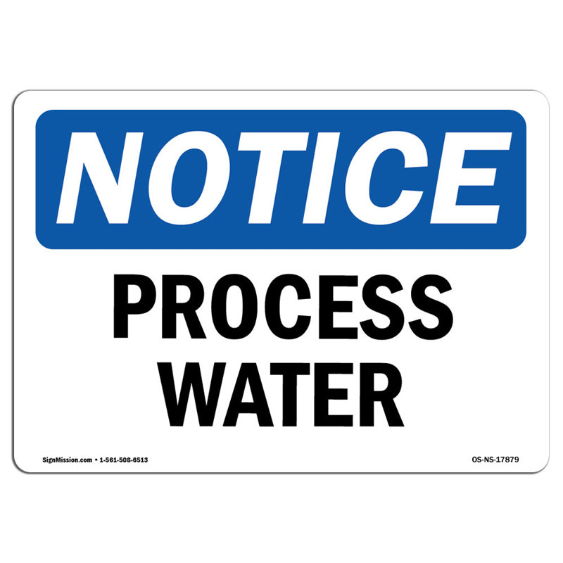 Process Water Heavy Duty Sign