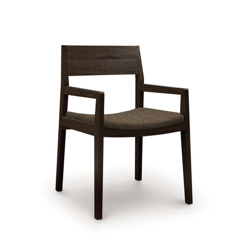 Iso Microsuede Arm Chair, Onyx Microsuede, Smoke Cherry