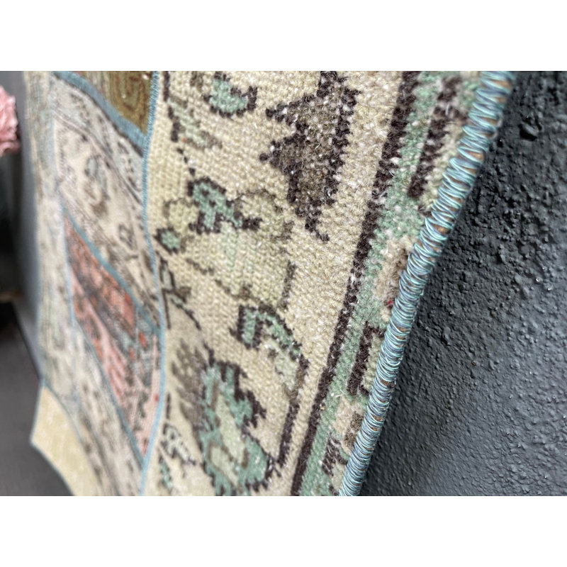 Tapis de couloir classique en laine 26,4 x 70,9 po