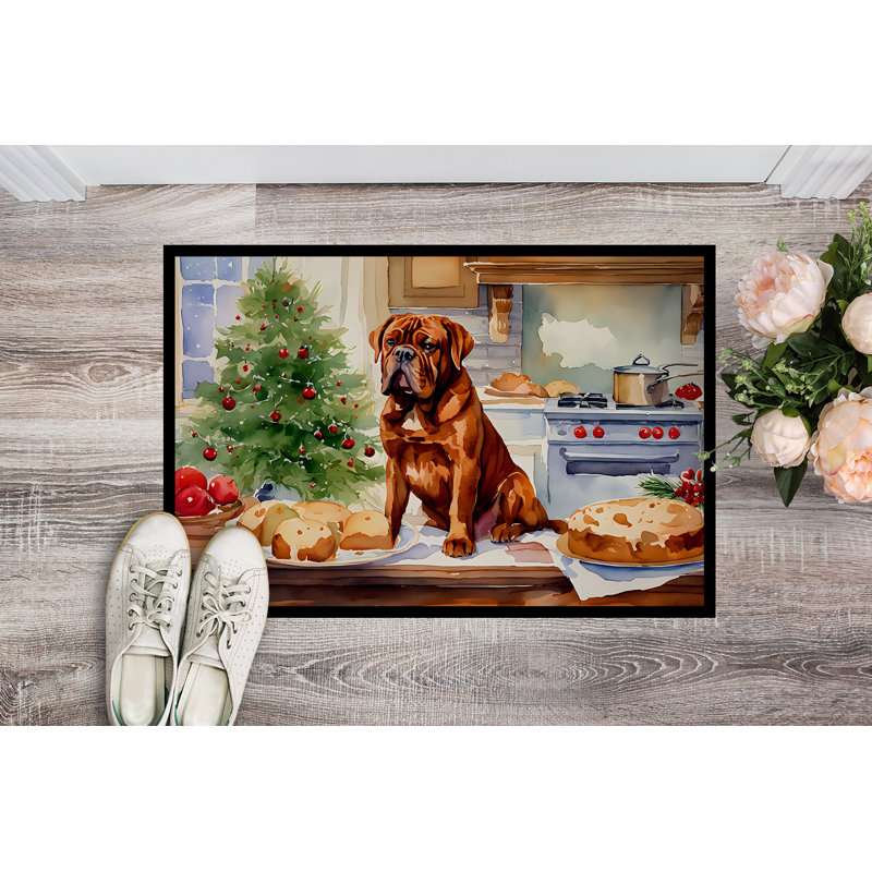 Paillasson Dogue de Bordeaux Junya DAC3780, L 18 po x L 27 po