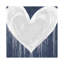 Big Hearted White On Blue by Lindsay Rodgers - Wrapped Canvas Print-1651108366