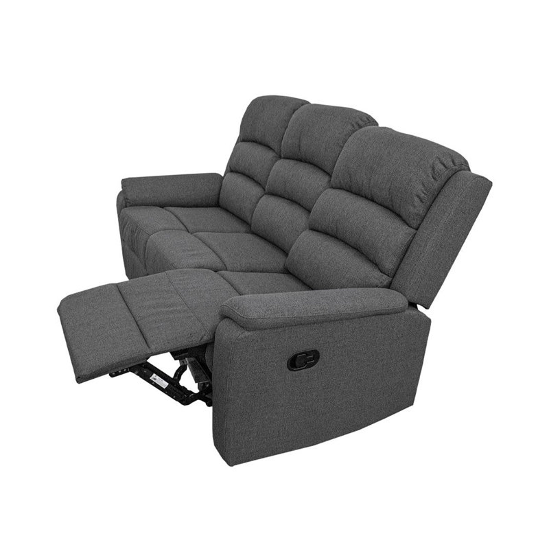 Fauteuil inclinable électrique en tissu 3 places, fauteuil inclinable manuel pour le salon