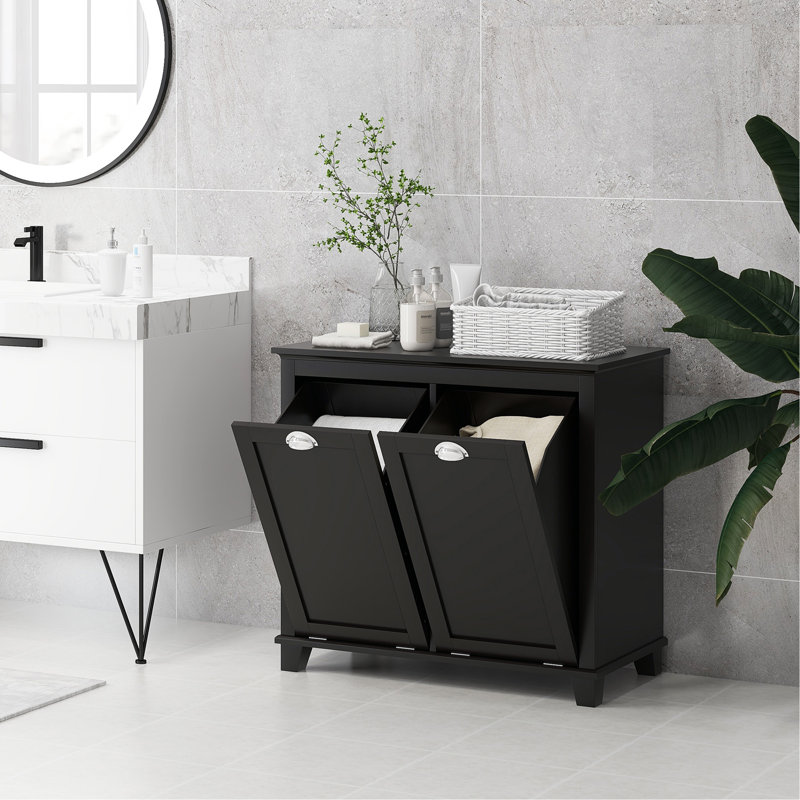 Versatile Tilt Out Laundry Hamper Cabinet For Bathroom, Enhancing Storage And Style