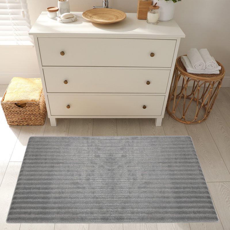 Tapis de cuisine, Rectangle 2 pi 8 po x 5 pi 4 po, Gris