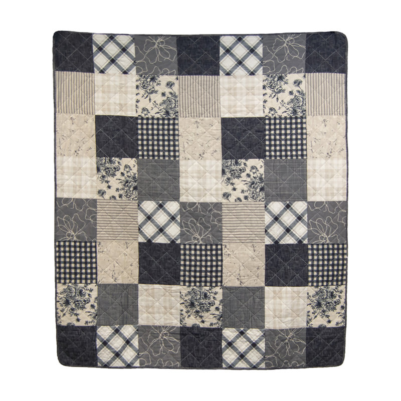 Donna Sharp Augusta Pieced Cotton Quilted Throw