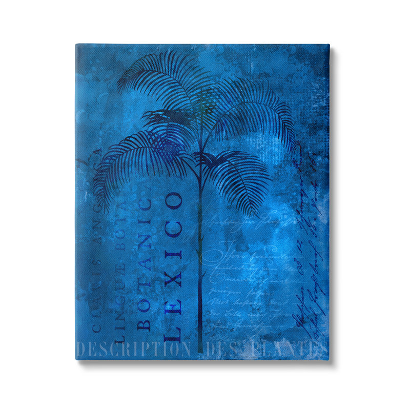 "Modern Botanical Palm", art mural sur toile flottante par Andrea Haase, H 30 po x l 24 po x P 1,5 po, Toile tendue