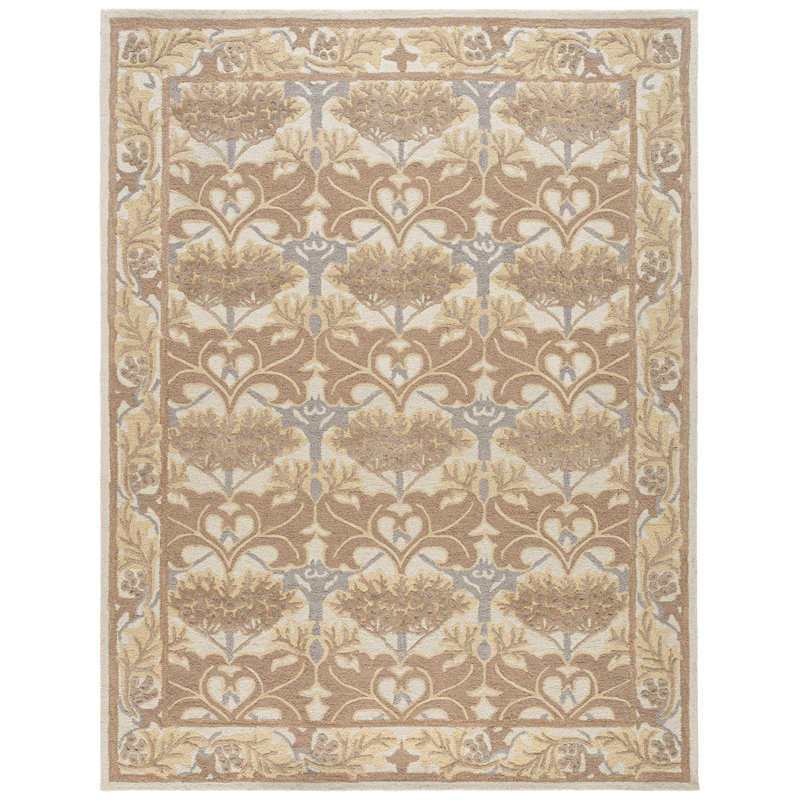 Earthly Treasures Hand Tufted Wool;Cotton;Viscose Geometric Indoor Rug, Rectangle 3' x 5'