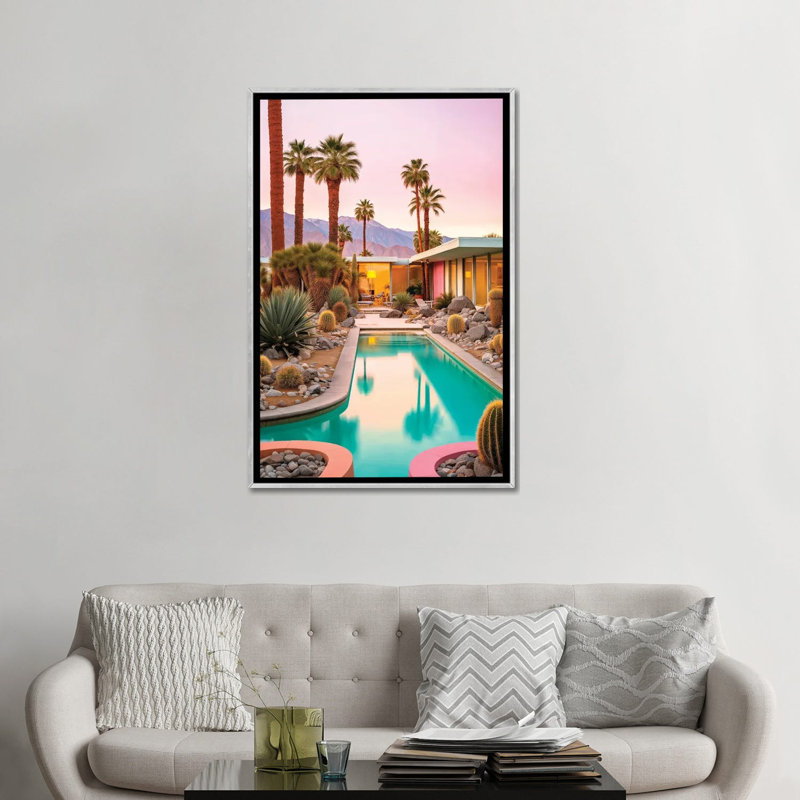 Mid-Century Magic - reproduction d'art murale encadrée, Argent argent, H 48 po x l 32 po
