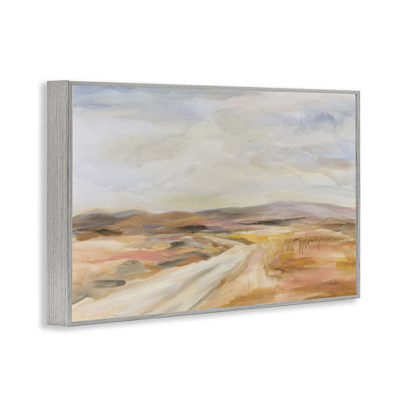  Art blanc de la route du désert, estampe numérique par Silvia Vassileva, Estampe numérique Farmhouse, H 20 po x l 30 po