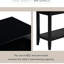Console contemporaine à 3 tiroirs - Transformez votre vestibule en pin massif et noir, 1 tablette décorative-1983422