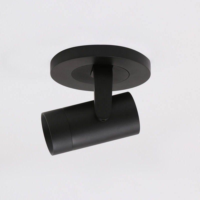 Monopoint moderne à DEL Vidalite ZIV avec capuchons de lentilles à couleur variable, rotatif 3000K, noir