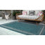 Tapis bleu sarcelle intérieur / extérieur Sevim-22495252