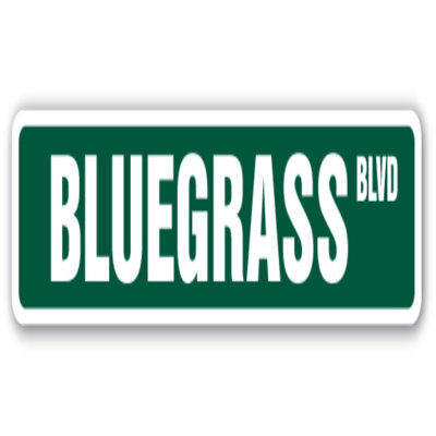 Bluegrass Street Sign Music Lover Musician Band Banjo