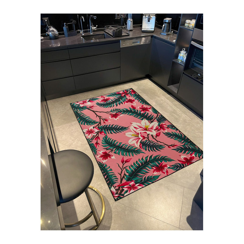 Tapis décoratif lavable à la machine Paris, Sous-tapis rectangulaire de 3 pi 3 po x 4 pi 11 po