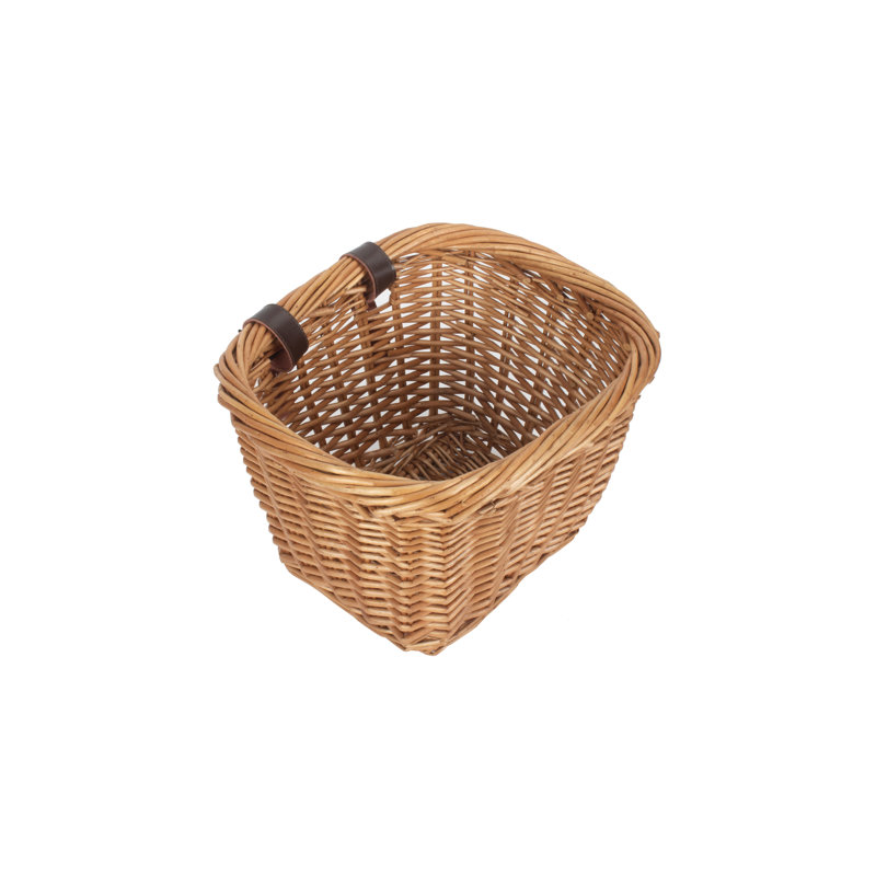 Wicker Heritage Rectangular Bicycle Basket
