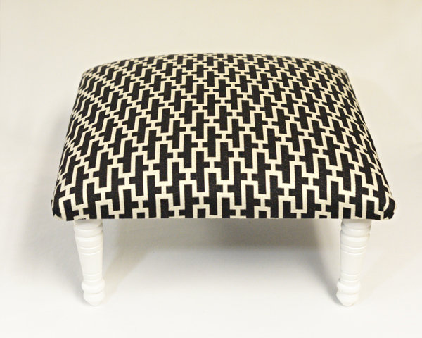 Tabouret d'appoint Maxine, Noir / blanc