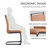 Modern Faux Leather Upholstered Dining Chairs Set of 2 with Chrome Base and Handles-2116302480