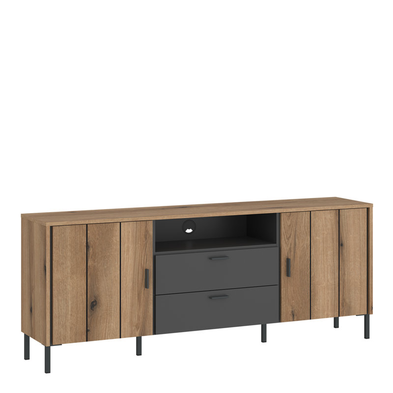 Arlissa TV Stand, Oak/Grey, 158cm