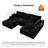 107" W cloud Modular Sectional Sofa With 1 Ottoman, Modern Minimalist Upholstered Couches, Comfort U Shaped Sofa For Living Room, Deep Seat Corner Couch, No Assembly Required-469535300