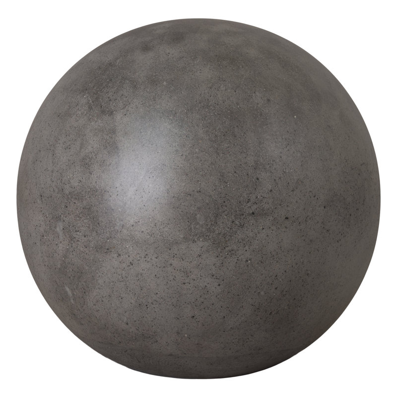 Boule de regard en ciment Efran, Gris, H 26 po x l 31 po x P 31 po