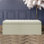 Safar Large Naples Ottoman Storage Box – Multi- Functional Striped Upholstered Blanket Box