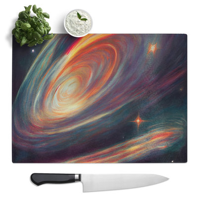 Captivating Galaxy Vol.3  Glass Chopping Board
