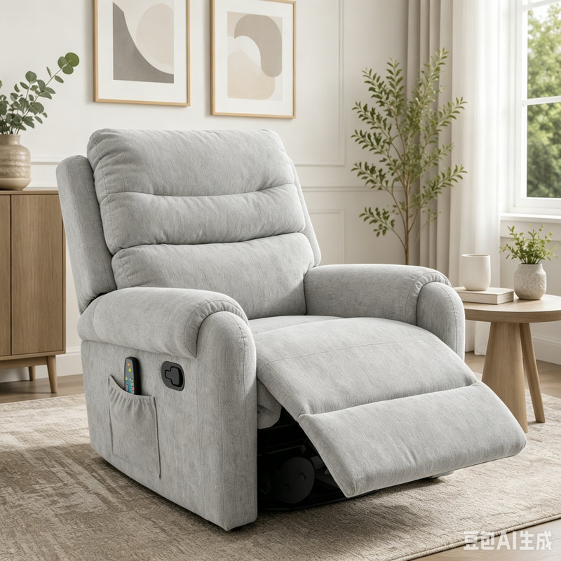 Fauteuil inclinable manuel avec massage, Gris