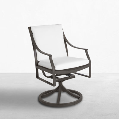 Chaise berçante pivotante d'extérieur en aluminium Monaco
