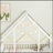 Twin Wood House-Shaped Floor Bed With Fence, Guardrails ,White-1394155605-1394155602