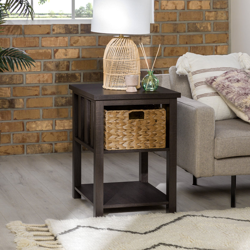 Table de bout avec rangement Knepp, Espresso