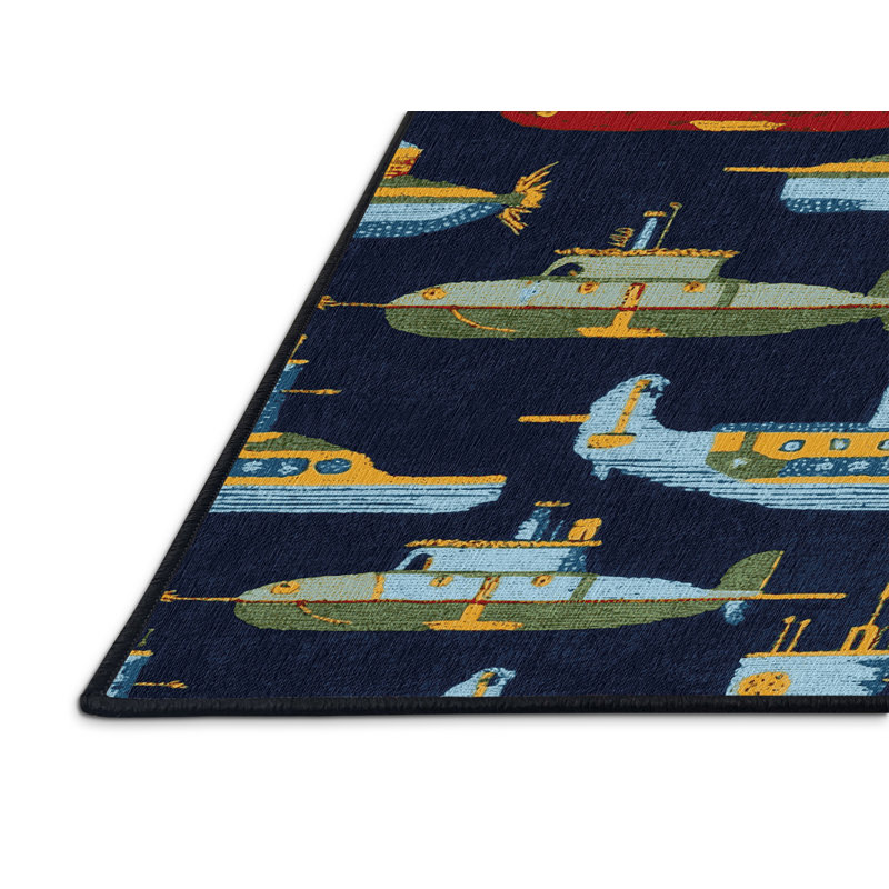 Machine Washable Transportation Gray Area Rug, Carré 4 pi